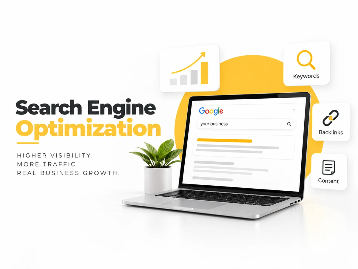 SEO Services in Surat – Good Old Geek Search engine optimization services featuring Google search results and SEO growth indicators